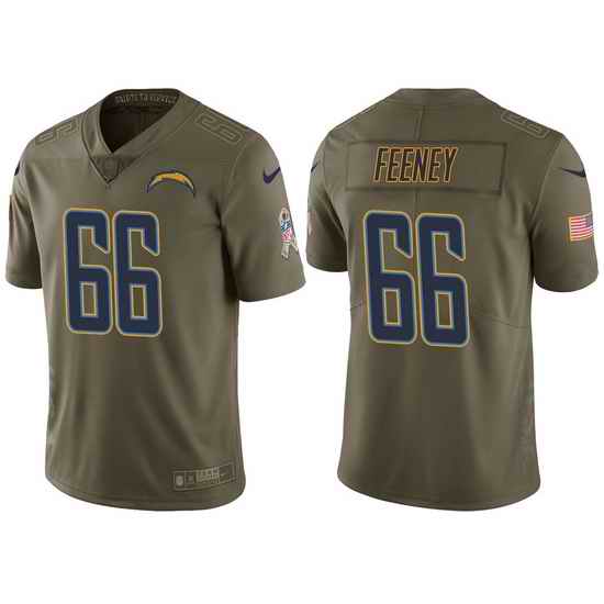 Mens Chargers dan feeney olive 2017 salute to service jersey
